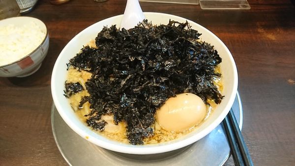 「岩のりラーメン 煮玉子」@らーめん潤 亀戸店の写真
