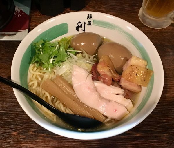 「鶏三昧 鶏そば【限定】 + 味玉」@自家製麺 麺屋 利八の写真