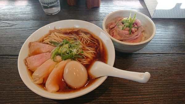 「正月限定 村越シャモロックの中華そば(1,500円) ミニチャー」@中華そば 向日葵の写真