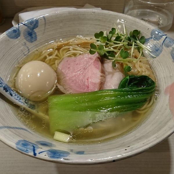 「味玉汐そば」@麺処 きなりの写真