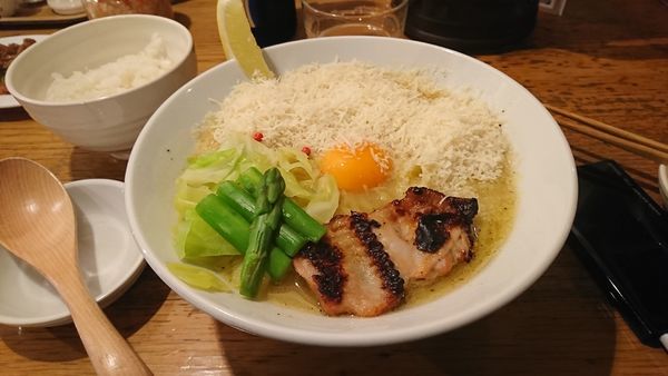 「トリポターナ パルメザンチーズ」@鶏ポタラーメン THANK 大門店の写真
