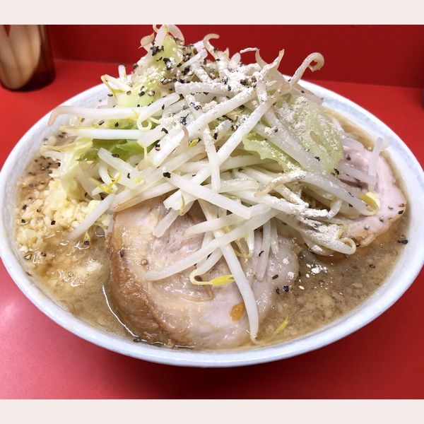 「小・野菜・ニンニク・薄味750」@ラーメン二郎 京都店の写真