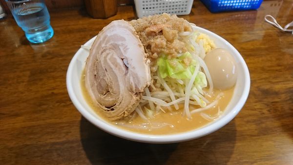 「味噌(中)にんにく 野菜 みぞれ」@爆麺亭 所沢店の写真