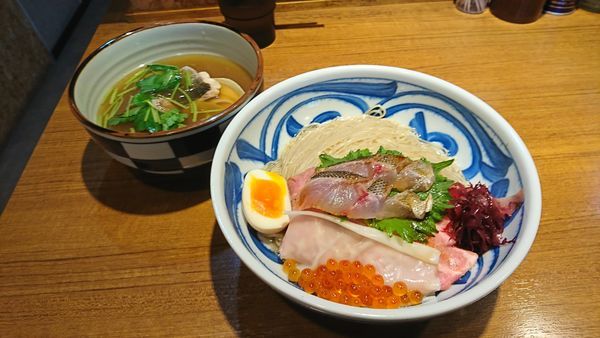「豪華いさきと蛤のつけそば」@寿製麺よしかわ 川越店の写真