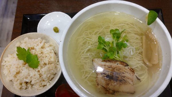 「鯛塩らーめん［細麺］鯛めしセット¥1,000」@塩伝説なゆたの写真