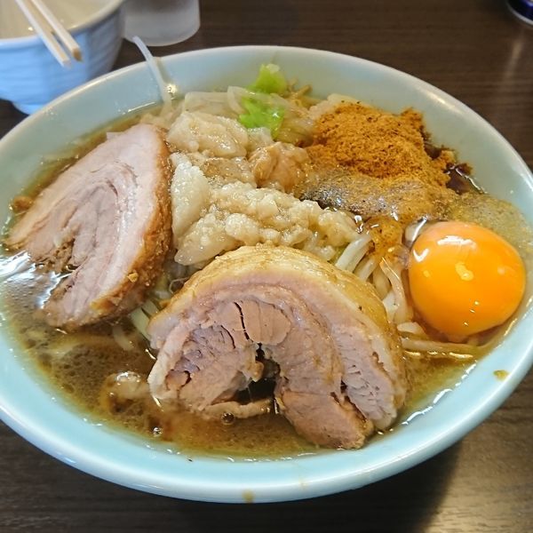 「ラーメン小 生卵 魚粉」@かじろうramen7の写真