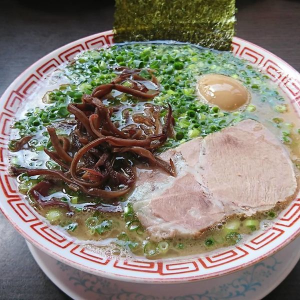 「ねぎらーめん 味玉玉子」@博多長浜らーめんもりやの写真
