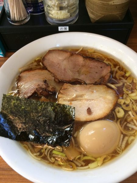 「煮干し生姜ラーメン750円➕煮卵100円➕肉1枚」@麺家ひまりの写真