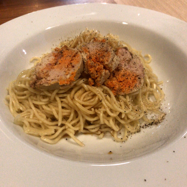 「あん肝ペペロンチーノ　300円」@麺＆cafe Coi.Coi.の写真