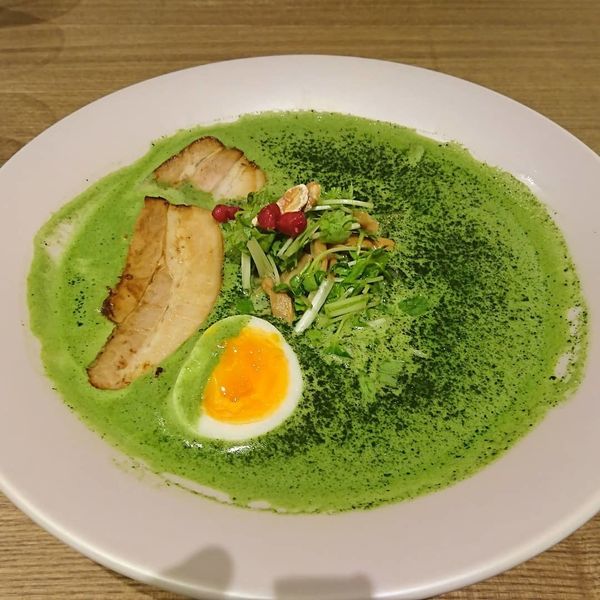 「抹茶鶏白湯らぁめん」@MENSHO SAN FRANCISCOの写真