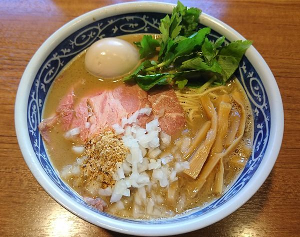 「【限定】濃厚ブリそば+味玉(900円)」@寿製麺よしかわ 川越店の写真