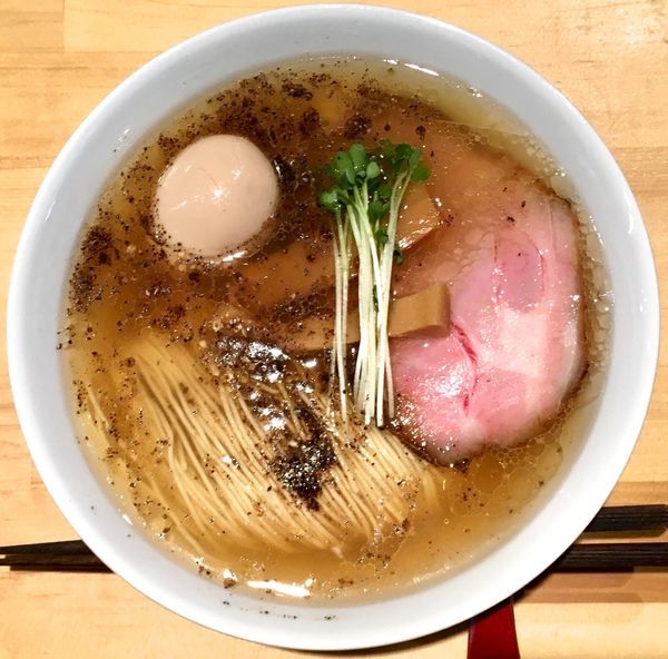 「石川塩ライムブラック＋味玉」@いしかわやの写真