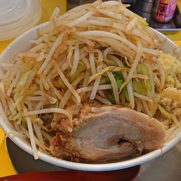 「ラーメン（中）750　しょうが50　野菜増し　ニンニク少し」@ラーメン ヒカリの写真