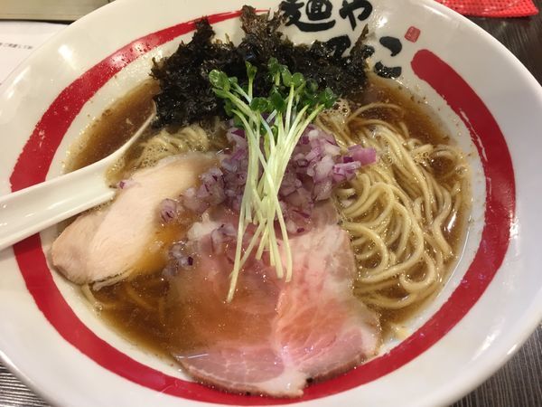 「【限定】生姜と鯵煮干しのそば」@麺や でこの写真