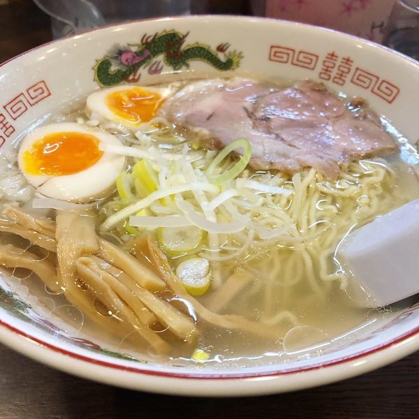 「朝専用味玉中華そば（塩）」@らあめん 寸八 総本店の写真