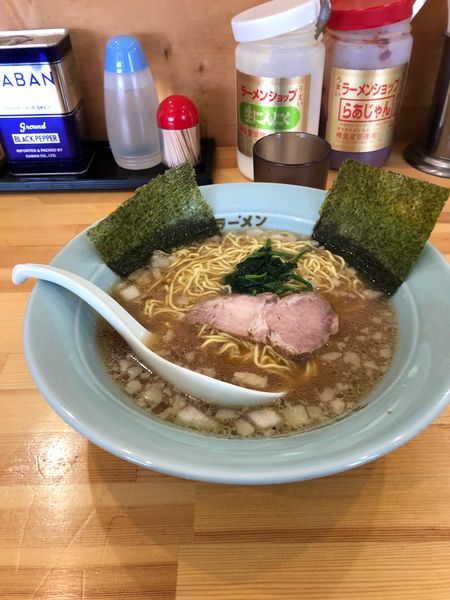 「モーニングラーメン390円」@ラーメンショップ 椿 上彦川戸店の写真