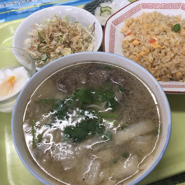 「刀削麺+半チャーハンのセット」@中華第一麺の写真