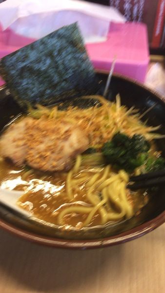 「ラーメンからネギトッピング」@横浜家系ラーメン 銀家 大和店の写真