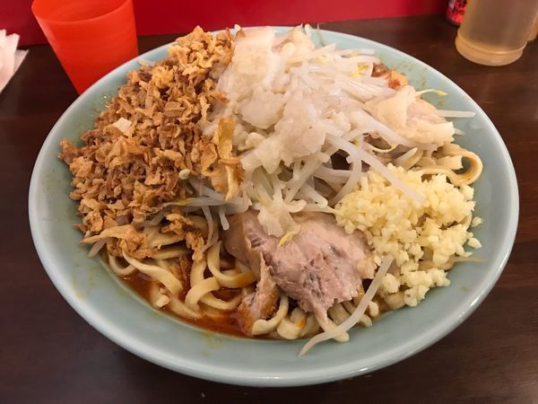 「辛いラーメン400g 揚げネギ」@龍麺 ふえ郎の写真