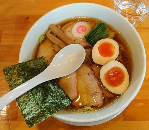 「焼豚麺＋味玉」@白河手打中華そば 法隆の写真