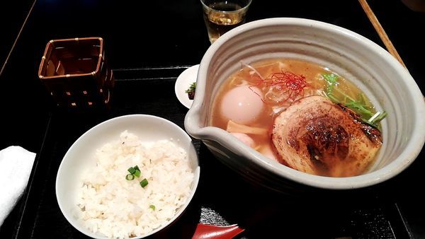 「銀笹ラーメン（白醤油）+半鯛飯」@麺処 銀笹の写真