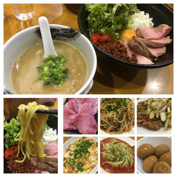 「限定 辛玉まぜつけ麺 900円＋他色々」@麺屋 扇 SENの写真