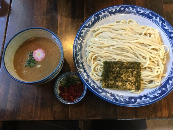 「エビ辛しつけそば+麺大盛り 880円」@中華そば・つけそば 浜屋の写真