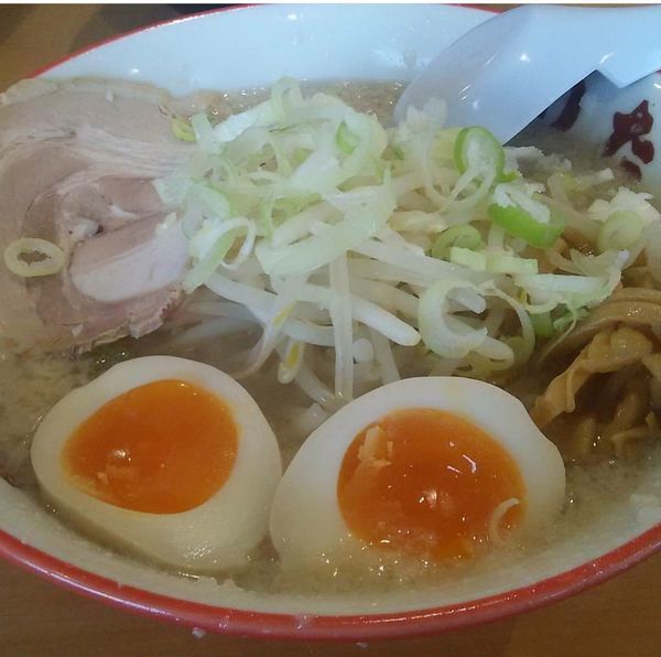 「醤油味玉ラーメン」@こってりらーめん なりたけ 幕張店の写真
