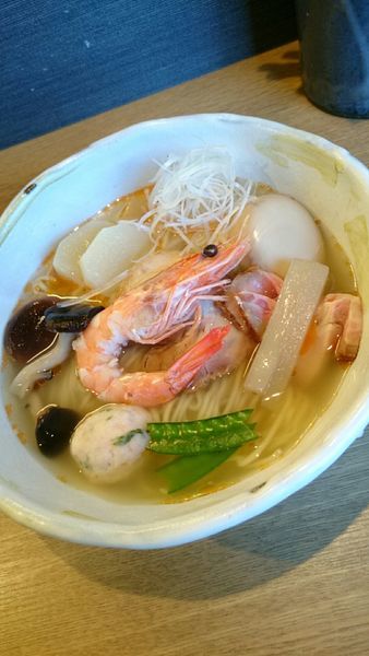「海老で鯛釣って来たぜ塩そば   980円」@麺屋 椿丸の写真