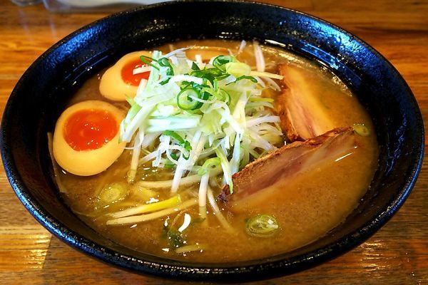 「味噌ラーメン 味玉&ネギ」@ふきのとうの写真