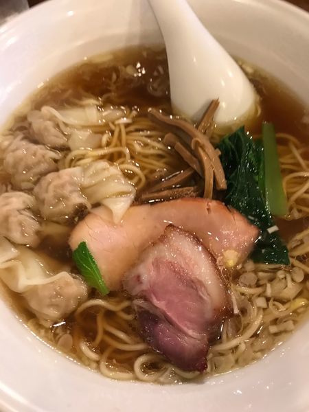 「ワンタン麺 ワンタン5個  950円」@らーめん穀雨の写真