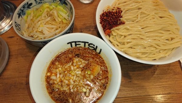 「野菜辛いつけめん(1070円)特盛無料」@つけめんTETSU 横浜ランドマークプラザ店の写真