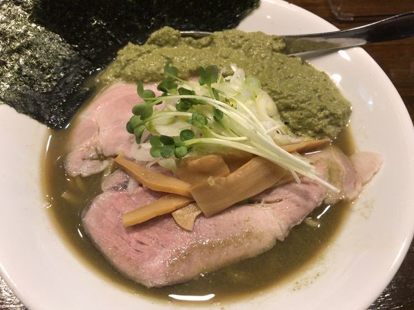 「牡蠣スープの牡蠣ムース仕立てらぁ麺700円」@Soupmenの写真