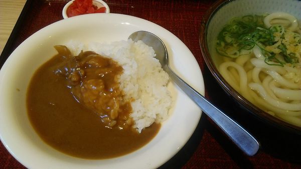 「Bセットうどん（小）カレー 450円」@うどんのおがわ屋の写真