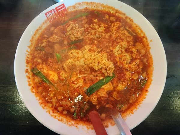 「辛麺（レギュラー、スーパー激辛、中華麺、ニンニク少なめ）」@辛麺屋桝元 前橋県庁南店の写真