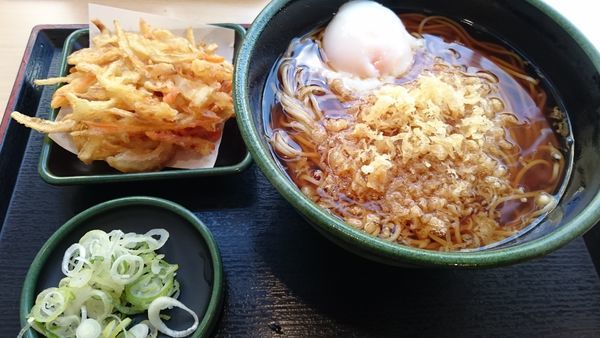 「朝そば 玉子 温泉玉子」@ゆで太郎 長者町店の写真