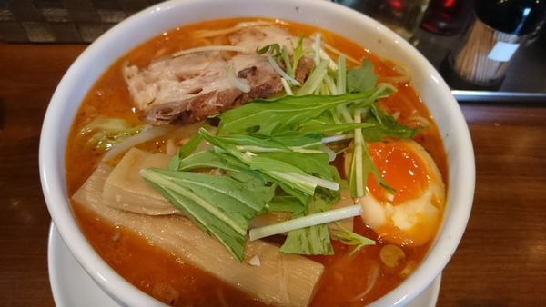 「味噌ラーメン 大盛り（800円）」@麺家 彩華 池上店の写真