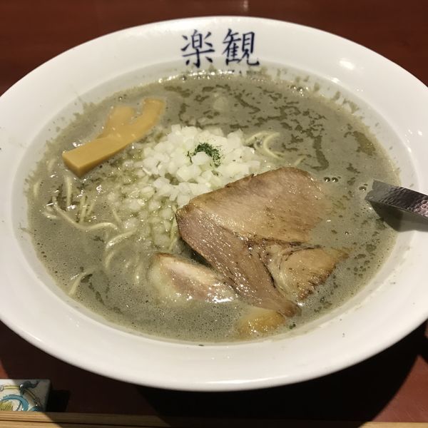 「煮干しらぁめん（普通）（￥800）※」@楽観 青山店の写真