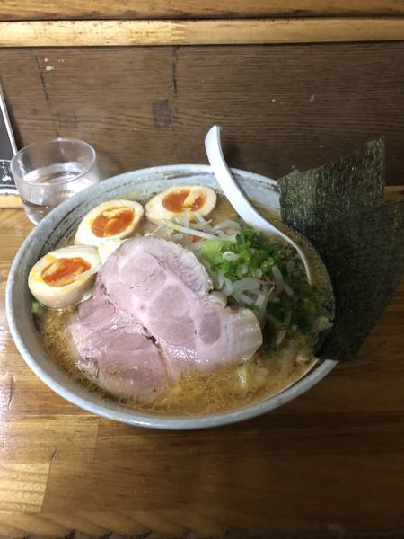 「みそ野菜＋味玉」@らーめん いなばやの写真