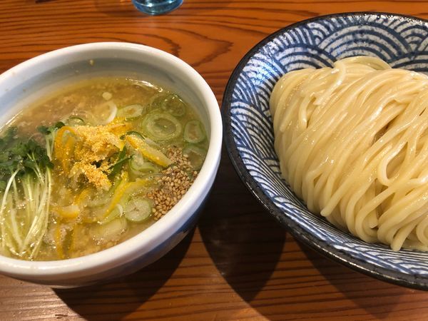 「つけそば柚子塩1000円」@麺 一直の写真
