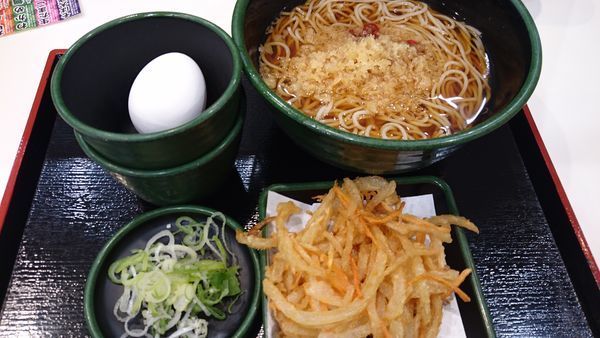 「朝そば 玉子 温泉玉子」@ゆで太郎 関内本町通り店の写真