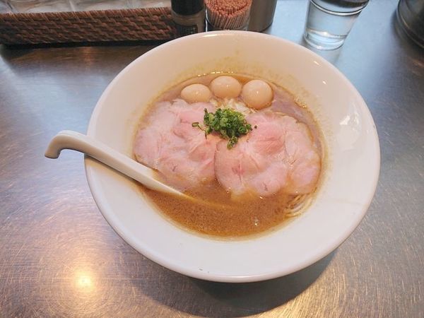 「真・痛風上等ら～めん(鮑の肝、白子、あん肝)＋うずら」@さんじの写真