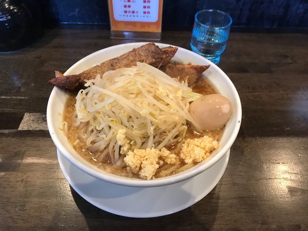 「二郎並 880円 煮卵かごはん無料」@麺屋 GOO ～noodle house～の写真
