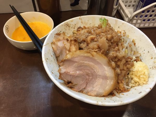 「汁なし（ヤサイニンニクアブラ）」@麺屋 歩夢の写真