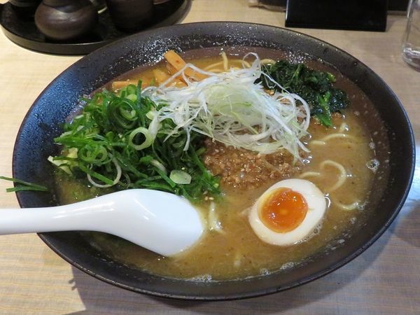 「肉味噌そば+九条ネギ」@麺や鐙壱番の写真