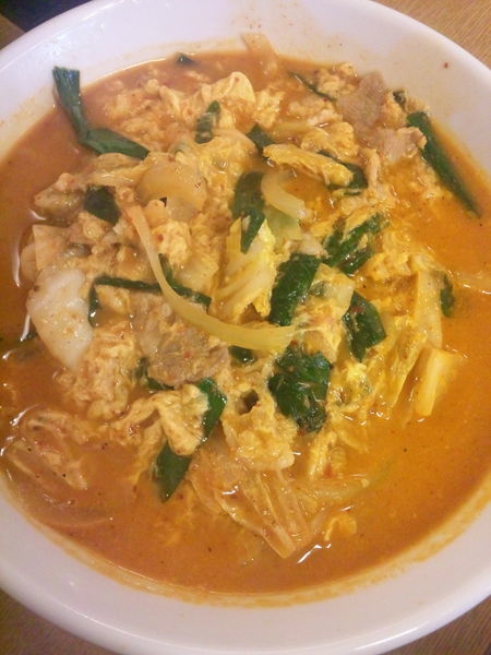 「チゲ味噌ラーメン620円大盛」@中華食堂 日高屋 越谷駅前店の写真