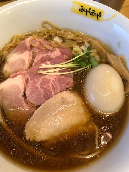 「味玉とりそば(正油)。850円。」@味噌ぶり noodle みやみやの写真