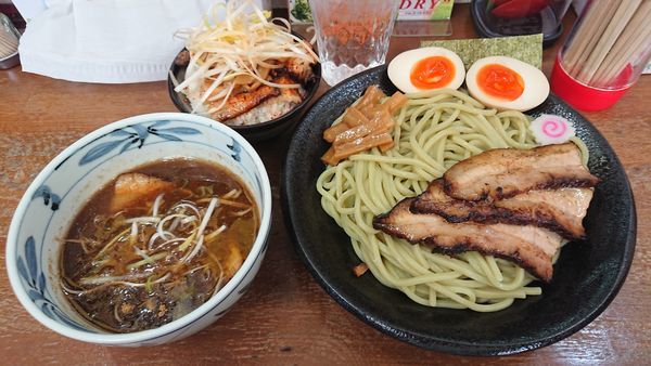 「つけそば（並） 800円 + 賄いチャーシュー丼 280円」@麺屋こうきの写真