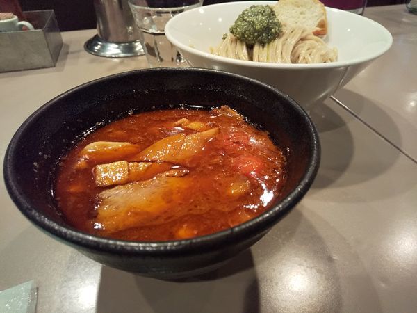 「海老トマト肉つけ麺」@つけ麺 五ノ神製作所の写真