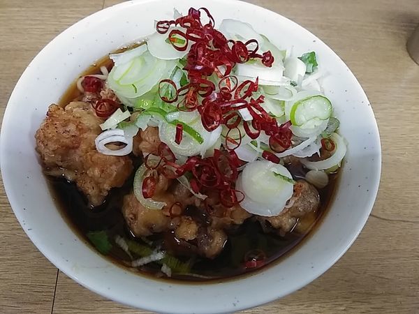 「ジャンボゲソそば」@一由そば 日暮里店の写真